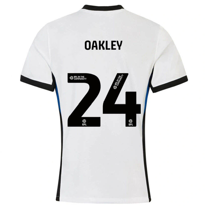 Danxen Mulher Camisola Marcel Oakley #24 Branco Azul Alternativa 2025/26 Camisa