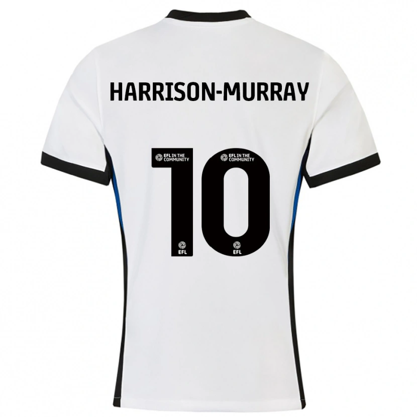 Danxen Mulher Camisola Christie Harrison-Murray #10 Branco Azul Alternativa 2025/26 Camisa