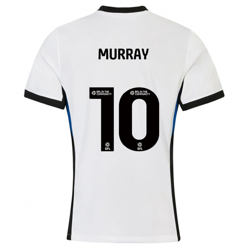 Danxen Mulher Camisola Christie Murray #10 Branco Azul Alternativa 2025/26 Camisa