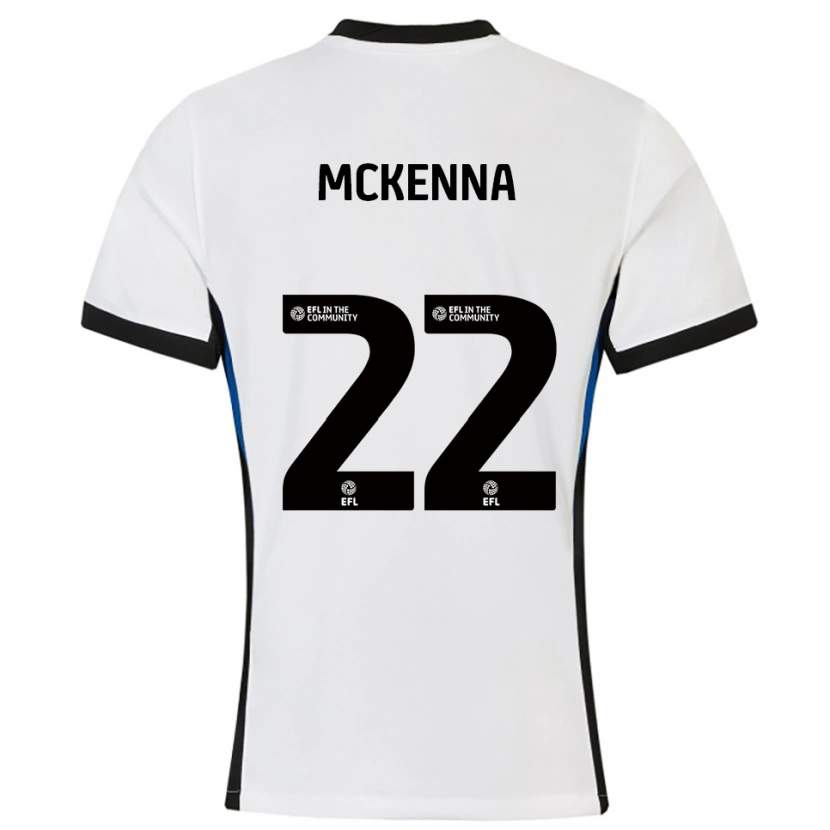 Danxen Mulher Camisola Rebecca Mckenna #22 Branco Azul Alternativa 2025/26 Camisa