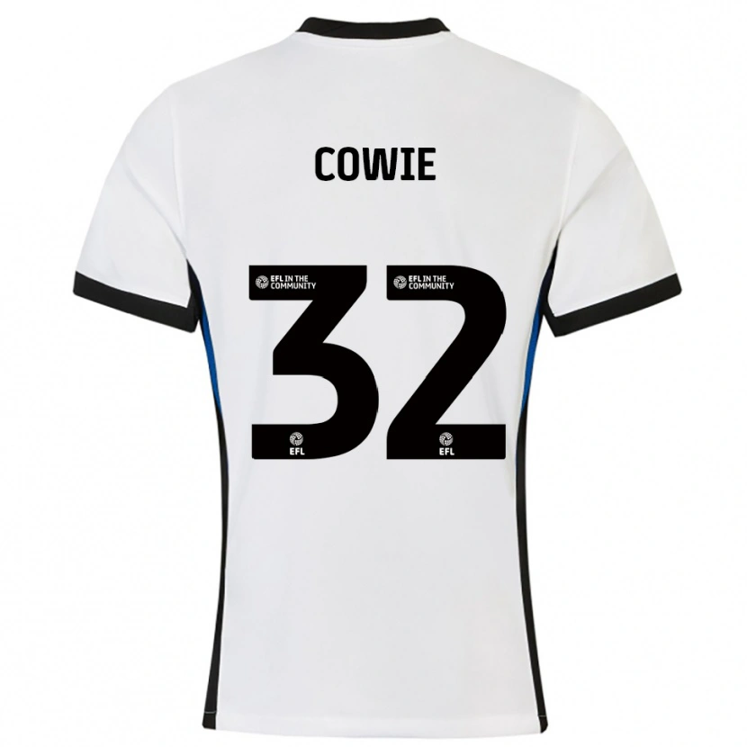 Danxen Mulher Camisola Abbie Cowie #32 Branco Azul Alternativa 2025/26 Camisa