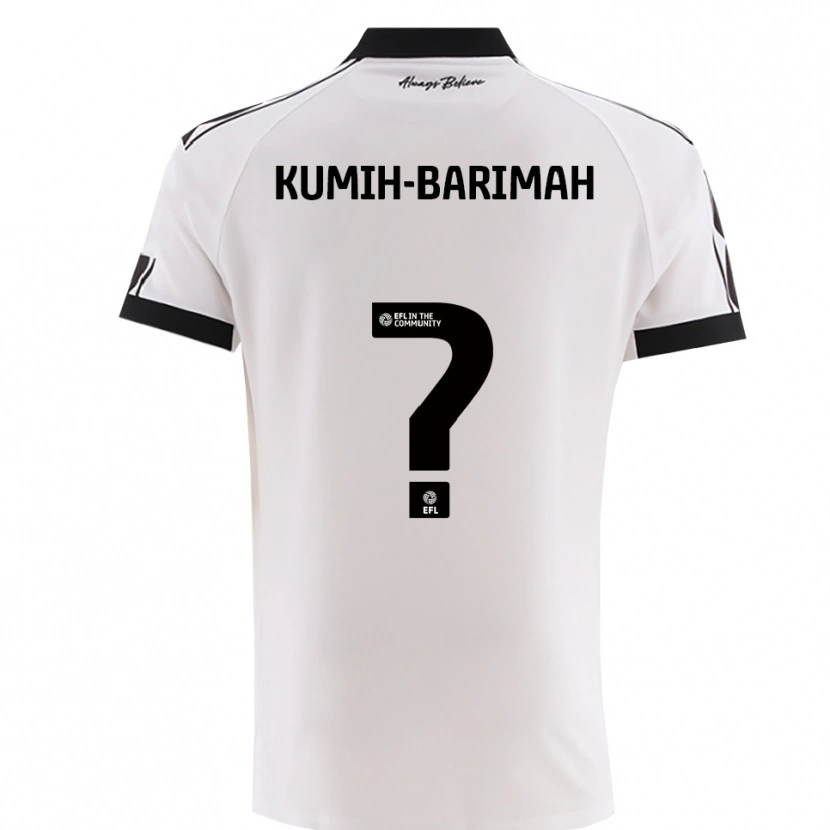 Danxen Mulher Camisola Desmond Kumih-Barimah #0 Branco Preto Alternativa 2025/26 Camisa