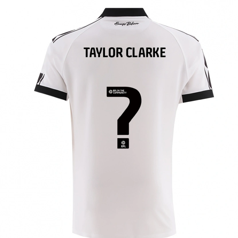 Danxen Mulher Camisola Omar Taylor-Clarke #0 Branco Preto Alternativa 2025/26 Camisa