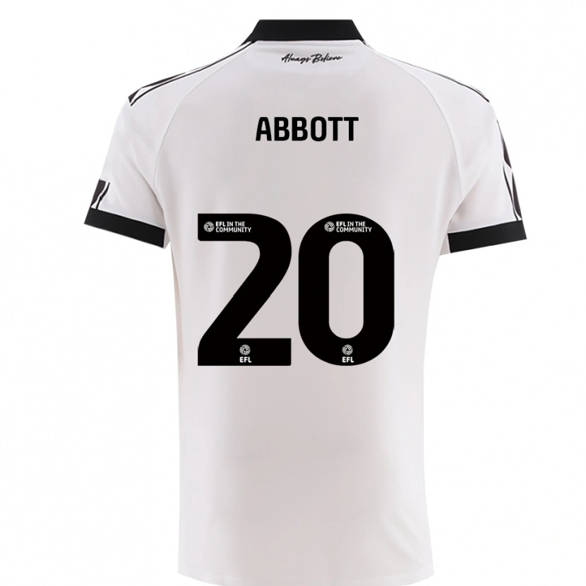 Danxen Mulher Camisola Isaac Abbott #20 Branco Preto Alternativa 2025/26 Camisa