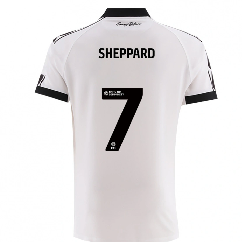 Danxen Mulher Camisola Ruebin Sheppard #7 Branco Preto Alternativa 2025/26 Camisa