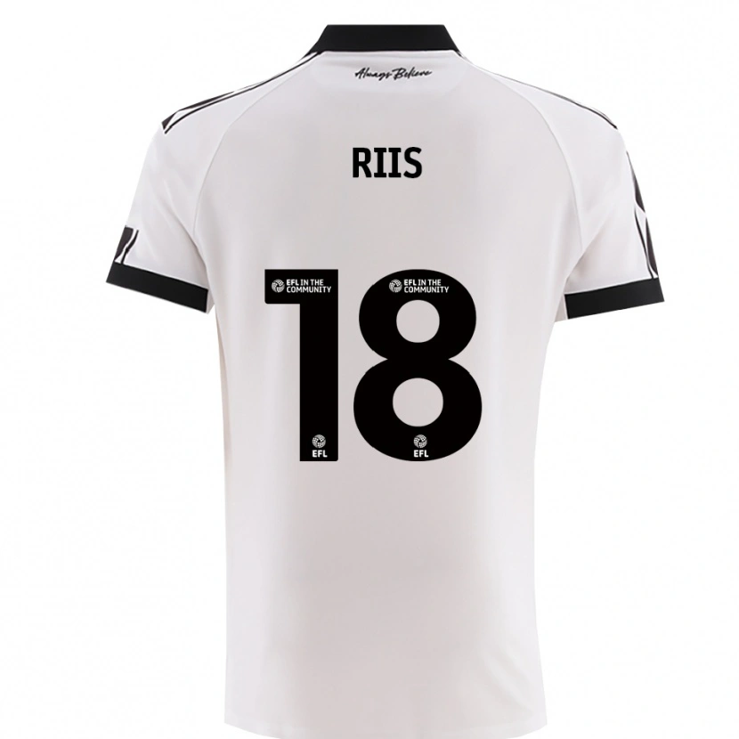 Danxen Mulher Camisola Emil Riis #18 Branco Preto Alternativa 2025/26 Camisa