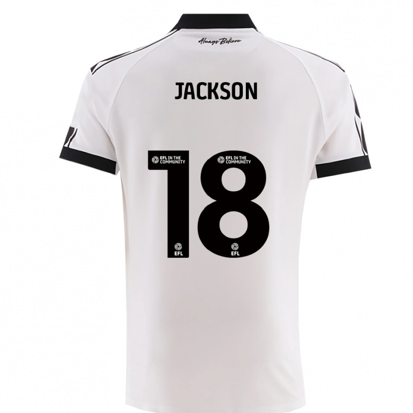 Danxen Mulher Camisola Trayvion Jackson #18 Branco Preto Alternativa 2025/26 Camisa
