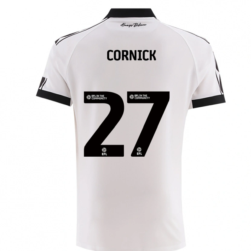 Danxen Mulher Camisola Harry Cornick #27 Branco Preto Alternativa 2025/26 Camisa