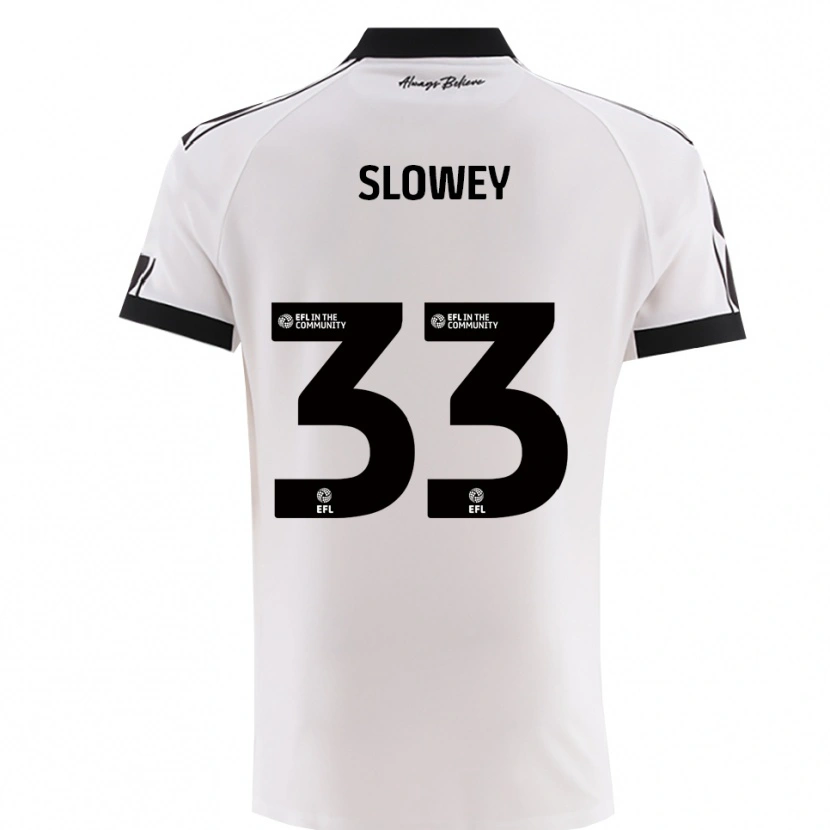 Danxen Mulher Camisola Josh Campbell-Slowey #33 Branco Preto Alternativa 2025/26 Camisa