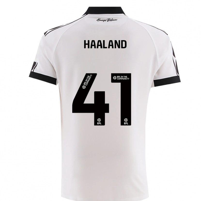 Danxen Mulher Camisola Benedicte Haaland #41 Branco Preto Alternativa 2025/26 Camisa