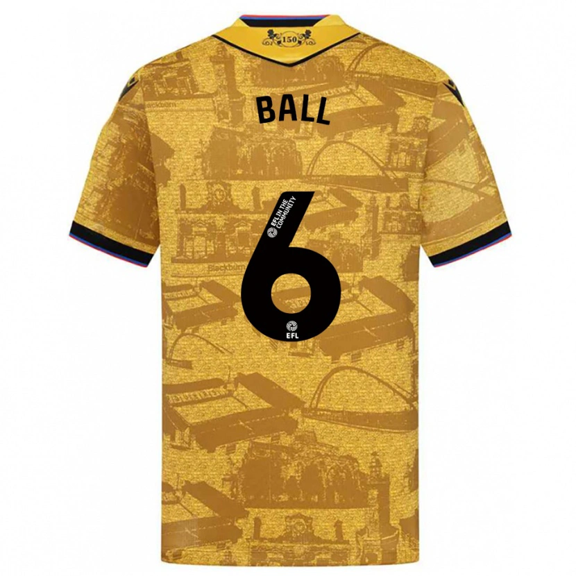 Danxen Mulher Camisola Levi Ball #6 Dourado Preto Alternativa 2025/26 Camisa
