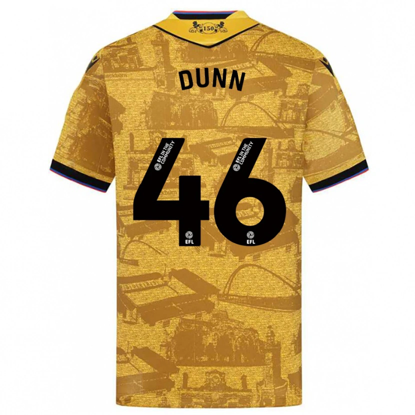 Danxen Mulher Camisola Isaac Dunn #46 Dourado Preto Alternativa 2025/26 Camisa