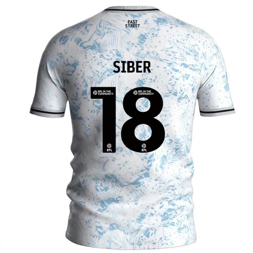 Danxen Mulher Camisola Gloria Siber #18 Branco Azul Celeste Alternativa 2025/26 Camisa