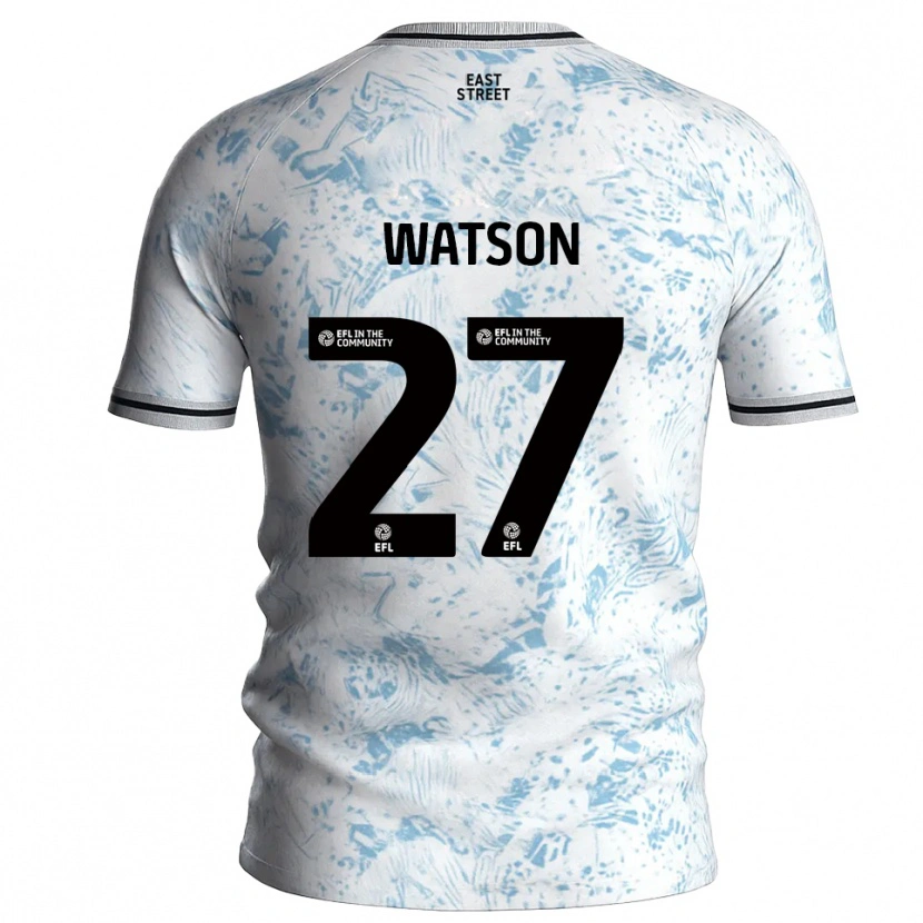 Danxen Mulher Camisola Tennai Watson #27 Branco Azul Celeste Alternativa 2025/26 Camisa