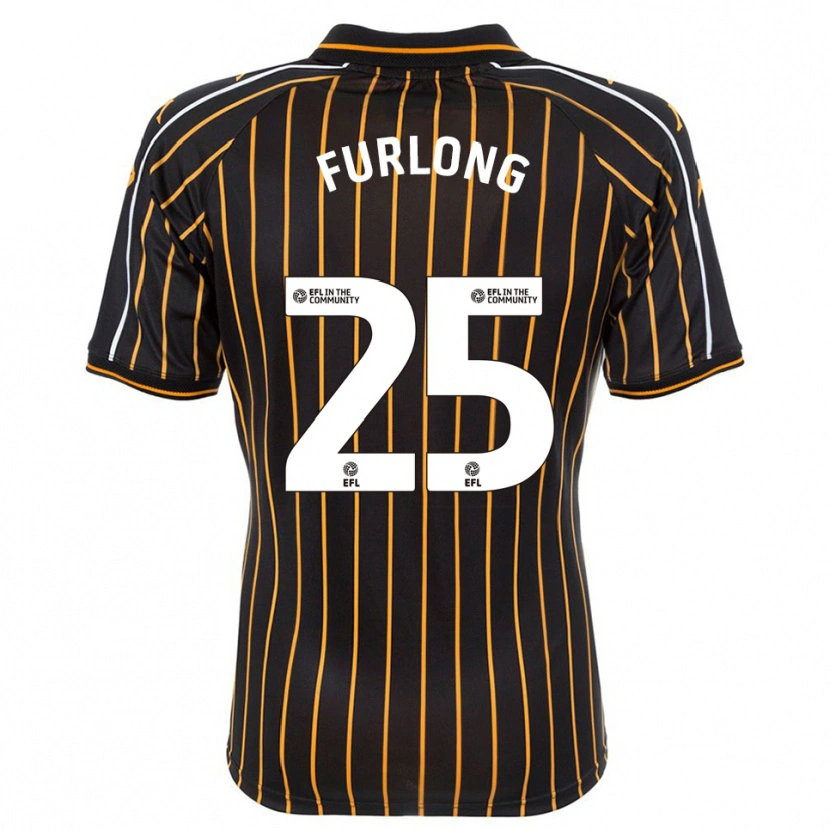 Danxen Mulher Camisola James Furlong #25 Branco Preto Alternativa 2025/26 Camisa