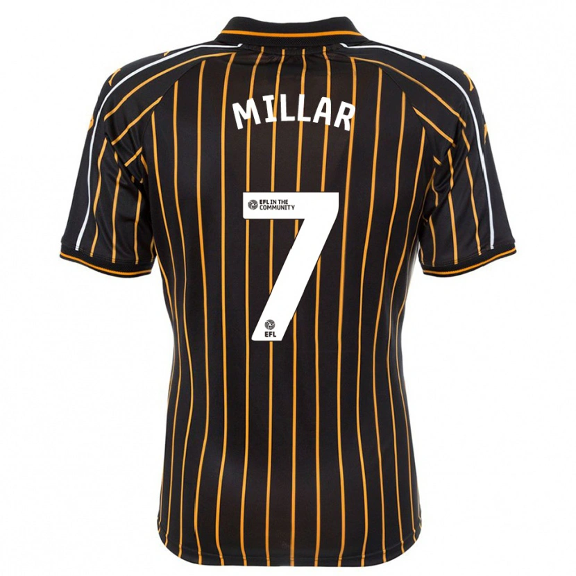 Danxen Mulher Camisola Liam Millar #7 Branco Preto Alternativa 2025/26 Camisa