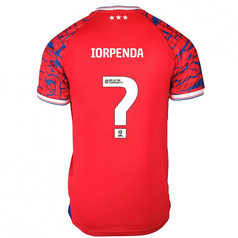 Danxen Mulher Camisola George Iorpenda #0 Vermelho Azul Alternativa 2025/26 Camisa