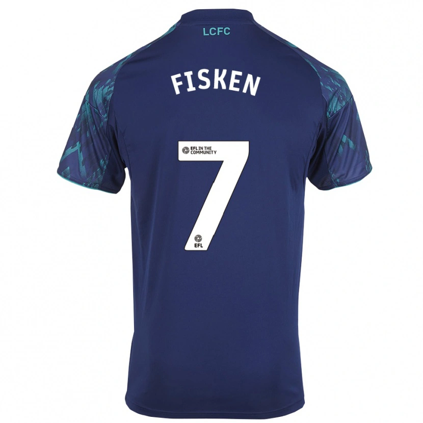 Danxen Mulher Camisola Alfie Fisken #7 Azul Marinho Verde Branco Alternativa 2025/26 Camisa
