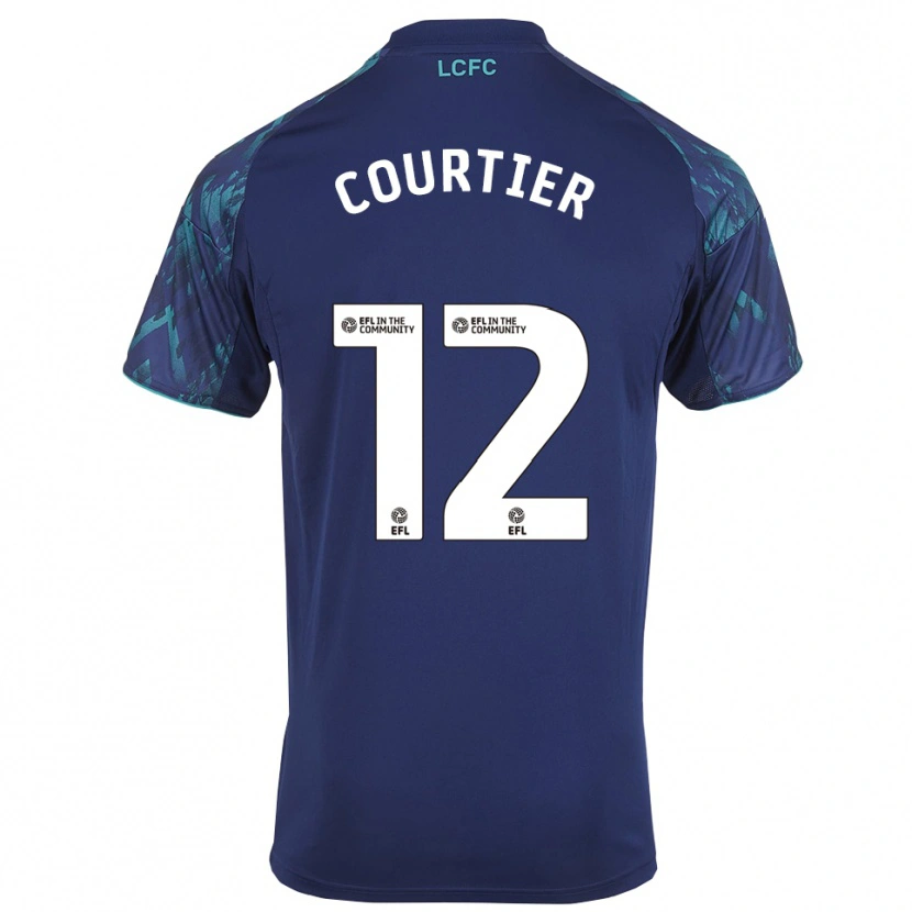 Danxen Mulher Camisola Ben Courtier #12 Azul Marinho Verde Branco Alternativa 2025/26 Camisa