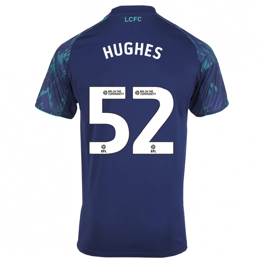 Danxen Mulher Camisola Iestyn Hughes #52 Azul Marinho Verde Branco Alternativa 2025/26 Camisa