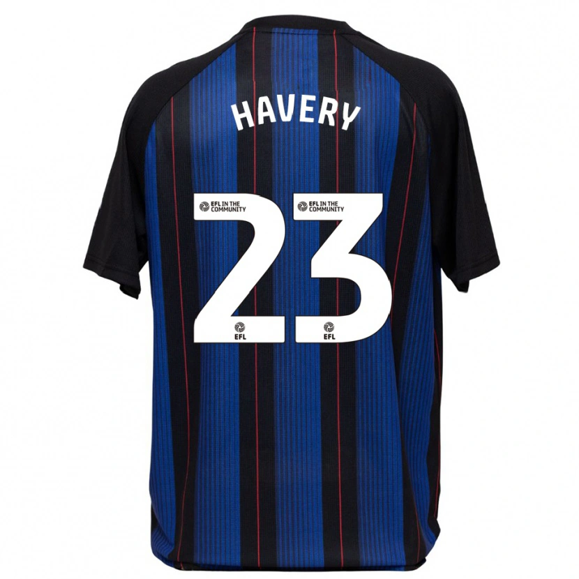 Danxen Mulher Camisola Nicole Havery #23 Azul Preto Alternativa 2025/26 Camisa