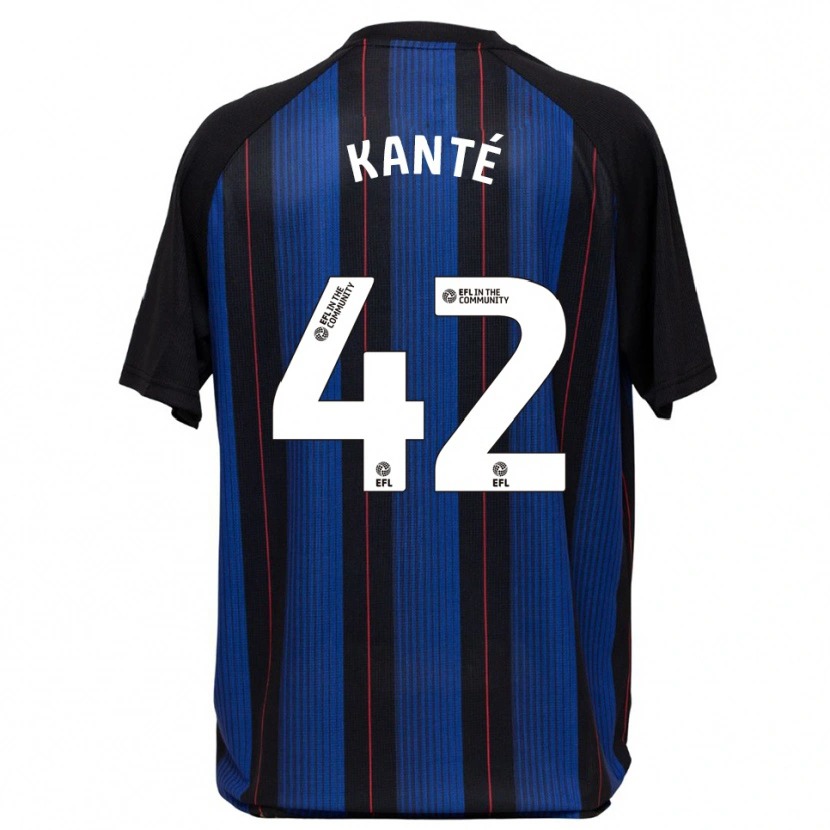 Danxen Mulher Camisola Abdoulaye Kanté #42 Azul Preto Alternativa 2025/26 Camisa