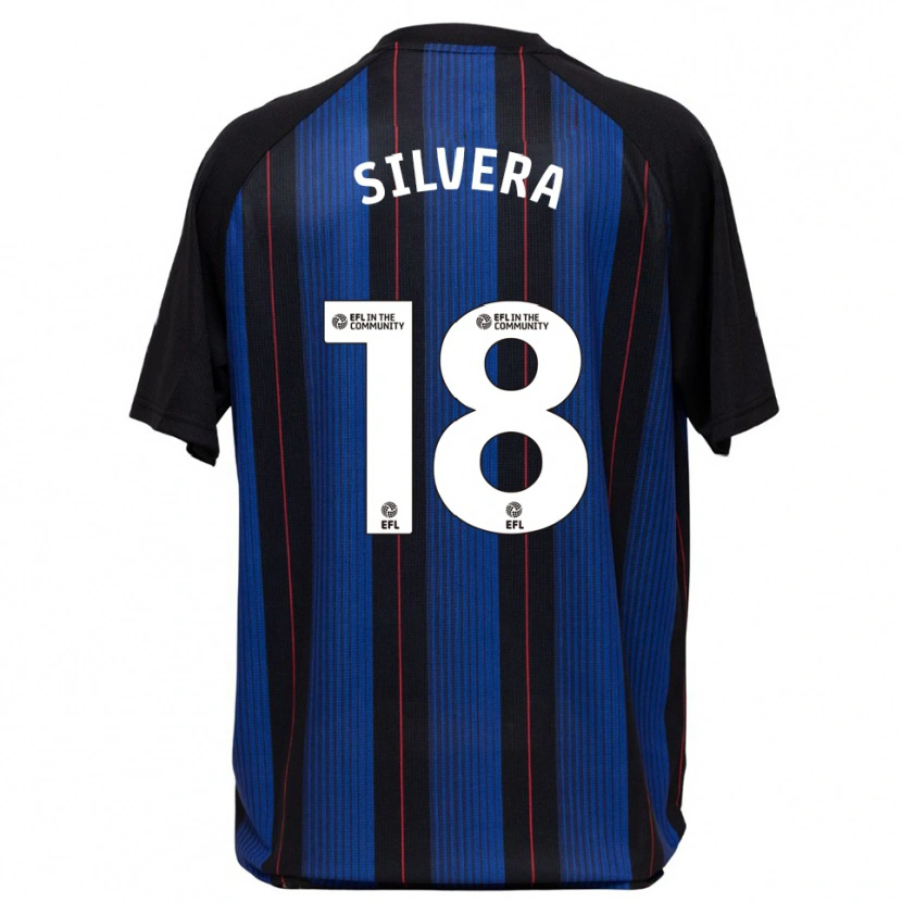 Danxen Mulher Camisola Sam Silvera #18 Azul Preto Alternativa 2025/26 Camisa