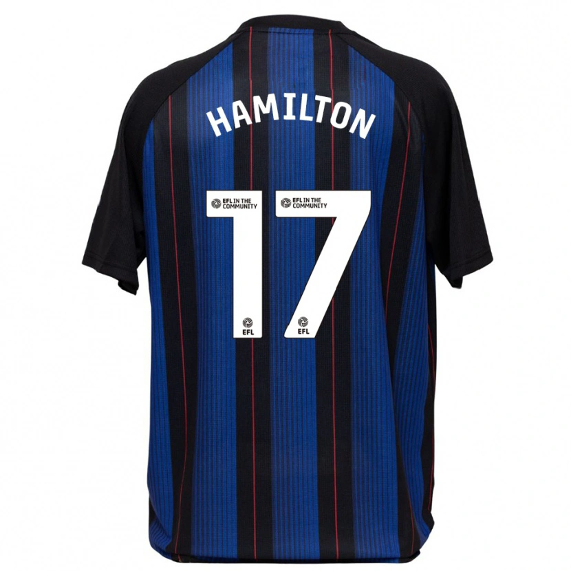 Danxen Mulher Camisola Micah Hamilton #17 Azul Preto Alternativa 2025/26 Camisa