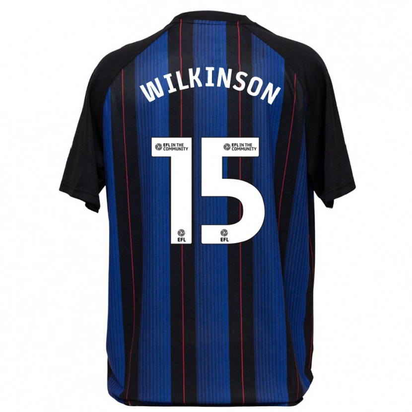 Danxen Mulher Camisola Sharna Wilkinson #15 Azul Preto Alternativa 2025/26 Camisa