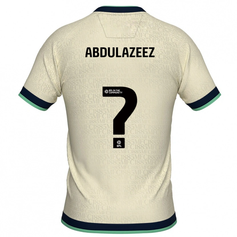 Danxen Mulher Camisola Abdulahi Abdulazeez #0 Champagne Azul Marinho Alternativa 2025/26 Camisa