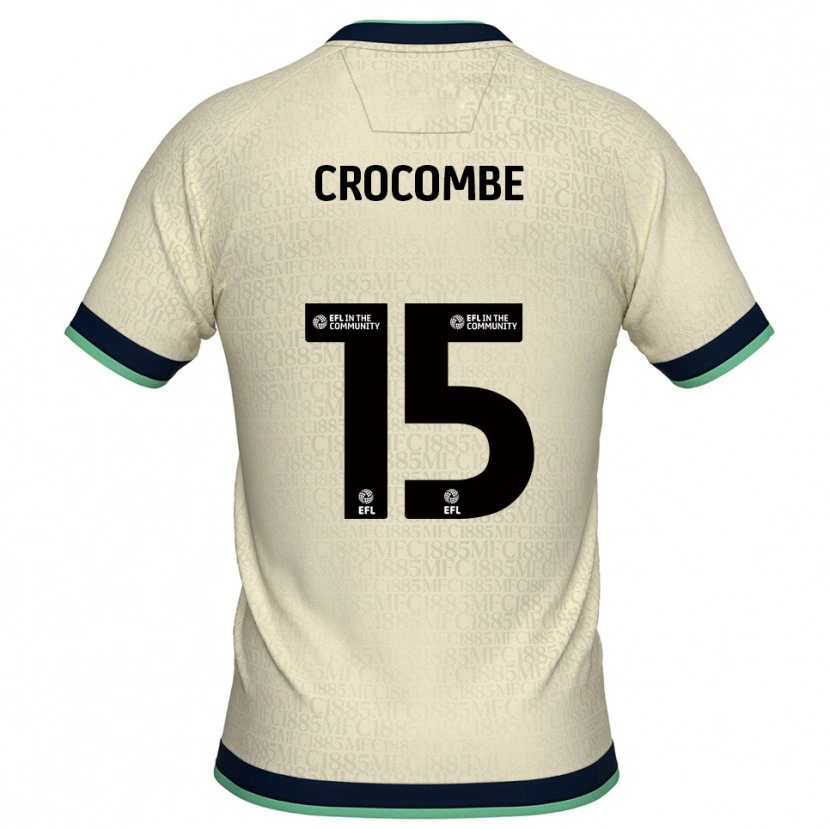 Danxen Mulher Camisola Max Crocombe #15 Champagne Azul Marinho Alternativa 2025/26 Camisa