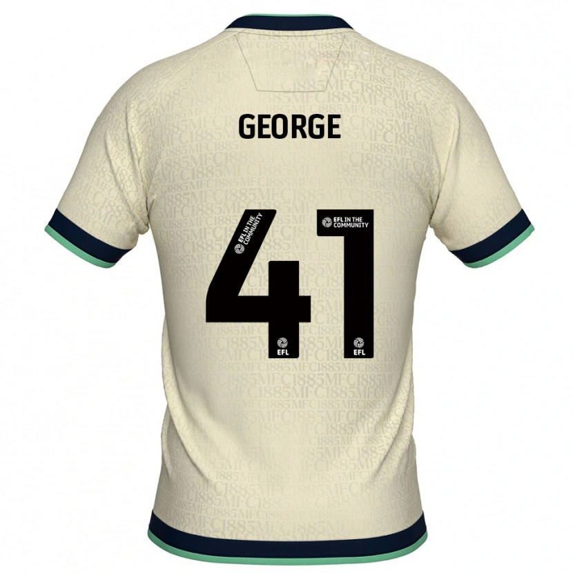 Danxen Mulher Camisola George Evans #41 Champagne Azul Marinho Alternativa 2025/26 Camisa