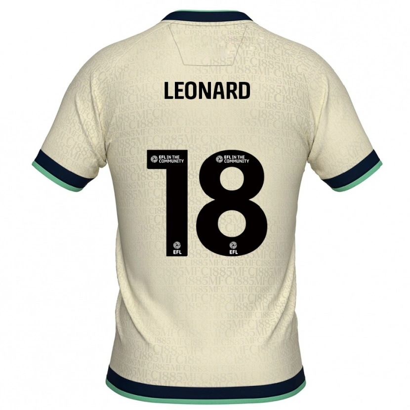Danxen Mulher Camisola Ryan Leonard #18 Champagne Azul Marinho Alternativa 2025/26 Camisa