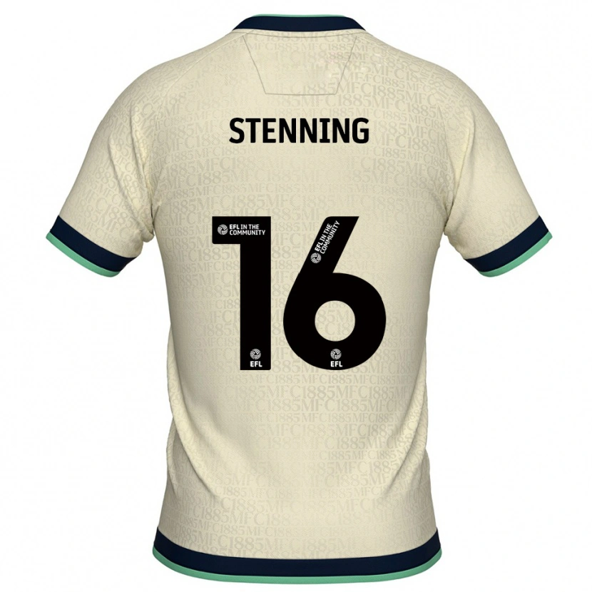 Danxen Mulher Camisola Ellie Stenning #16 Champagne Azul Marinho Alternativa 2025/26 Camisa