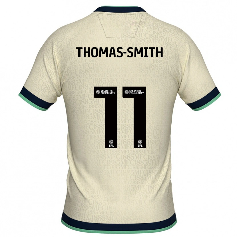 Danxen Mulher Camisola Jaydon Thomas-Smith #11 Champagne Azul Marinho Alternativa 2025/26 Camisa