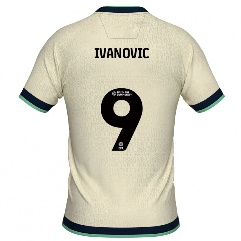 Danxen Mulher Camisola Mihailo Ivanovic #9 Champagne Azul Marinho Alternativa 2025/26 Camisa