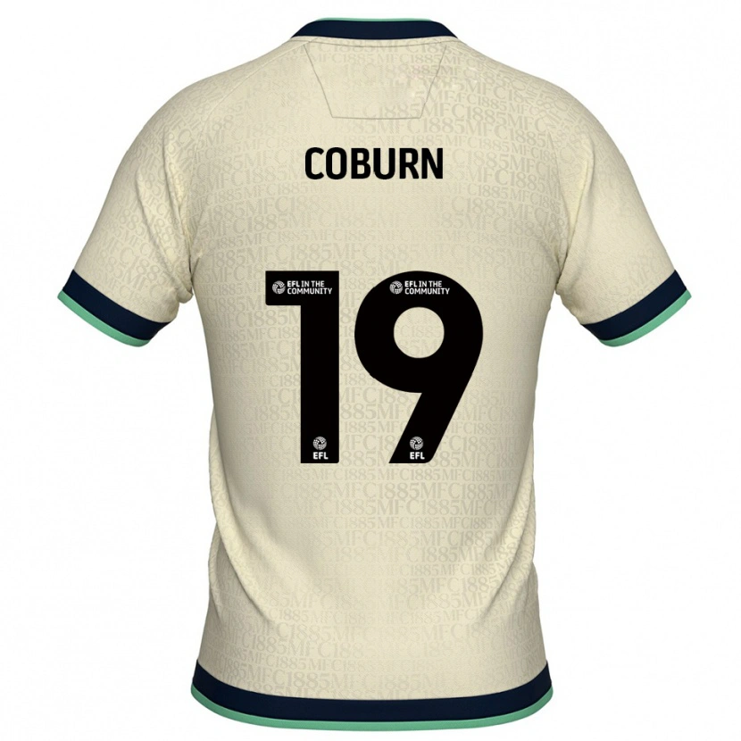 Danxen Mulher Camisola Josh Coburn #19 Champagne Azul Marinho Alternativa 2025/26 Camisa