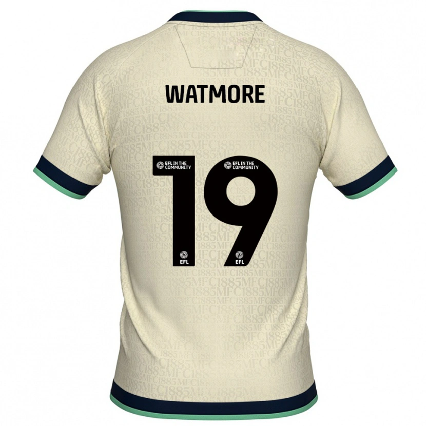 Danxen Mulher Camisola Duncan Watmore #19 Champagne Azul Marinho Alternativa 2025/26 Camisa