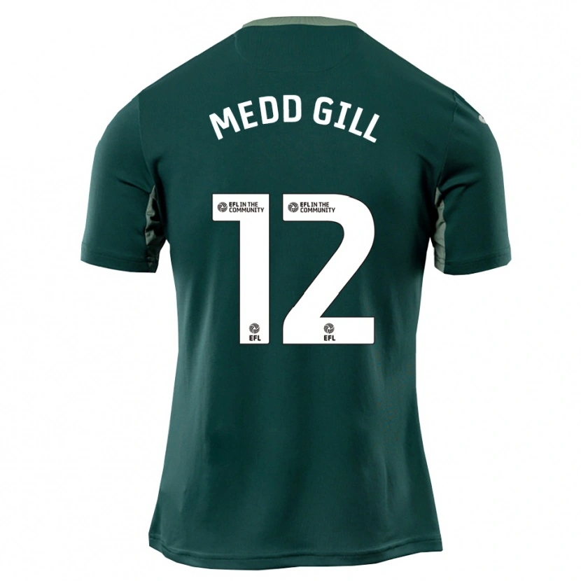 Danxen Mulher Camisola Tamsin Medd-Gill #12 Verde Branco Roxo Alternativa 2025/26 Camisa
