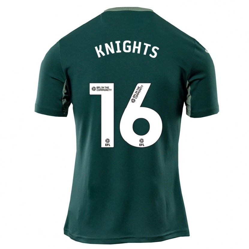 Danxen Mulher Camisola Katie Knights #16 Verde Branco Roxo Alternativa 2025/26 Camisa