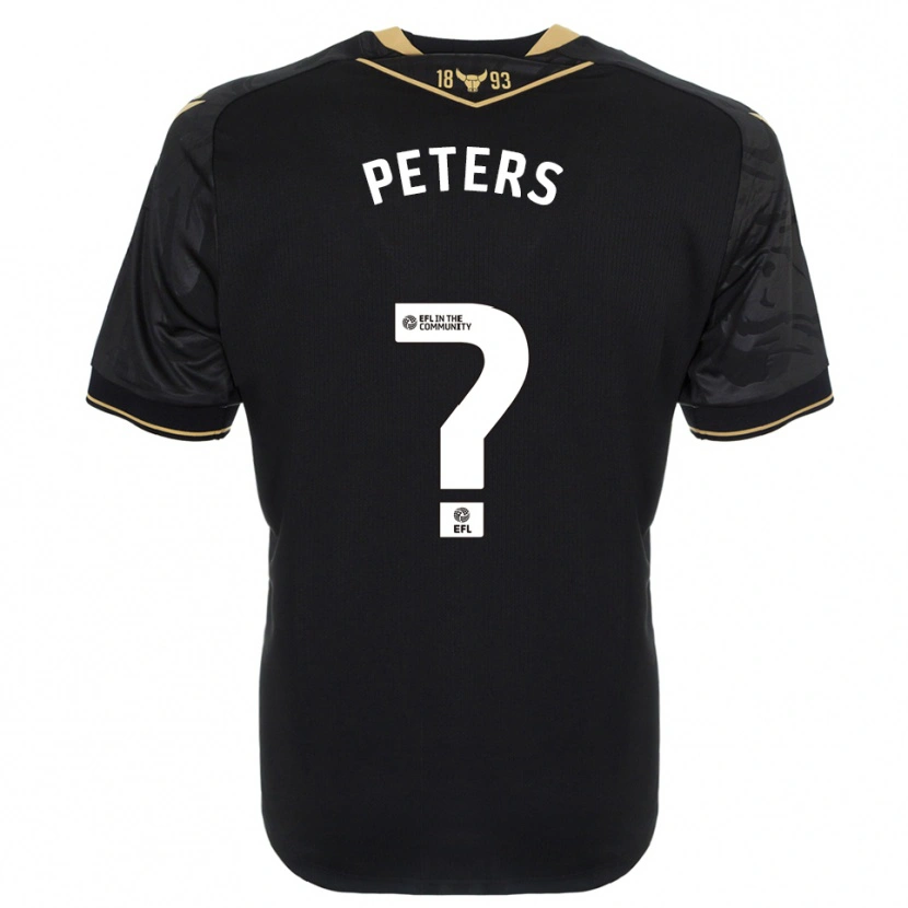 Danxen Mulher Camisola Molly Peters #0 Preto Dourado Alternativa 2025/26 Camisa