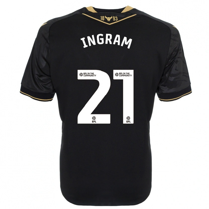 Danxen Mulher Camisola Matt Ingram #21 Preto Dourado Alternativa 2025/26 Camisa