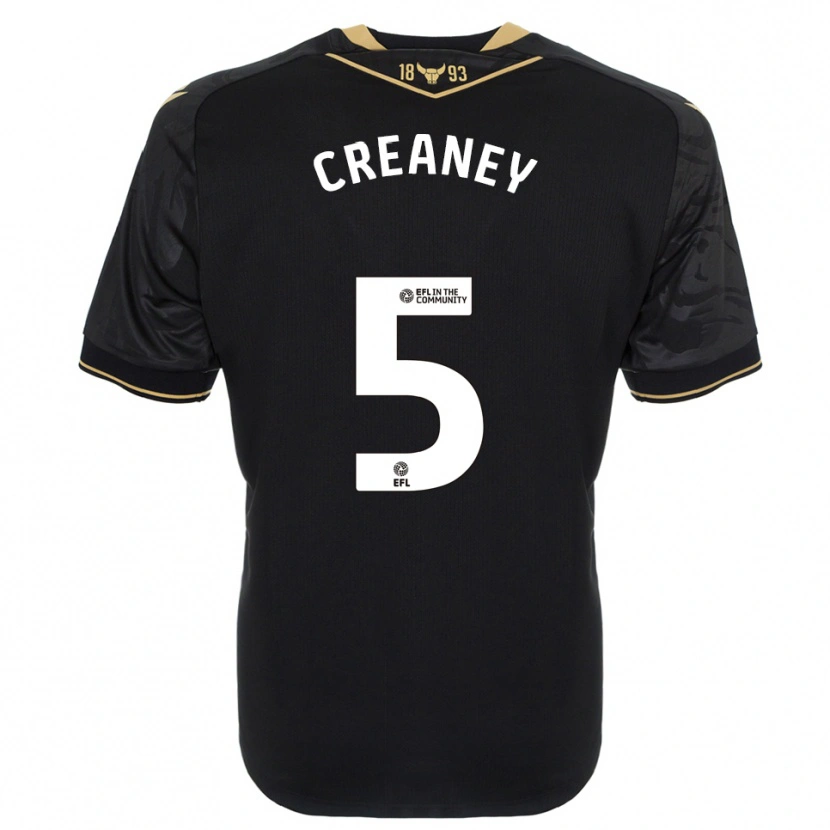 Danxen Mulher Camisola Zoe Creaney #5 Preto Dourado Alternativa 2025/26 Camisa