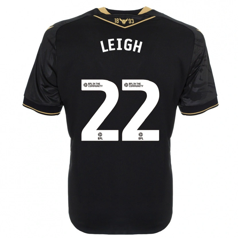 Danxen Mulher Camisola Greg Leigh #22 Preto Dourado Alternativa 2025/26 Camisa