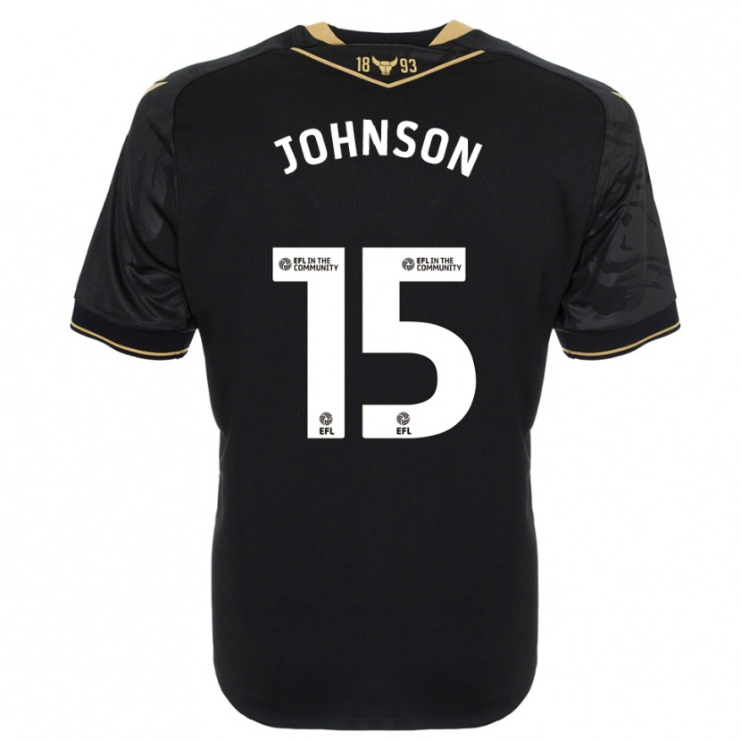 Danxen Mulher Camisola Joshua Johnson #15 Preto Dourado Alternativa 2025/26 Camisa