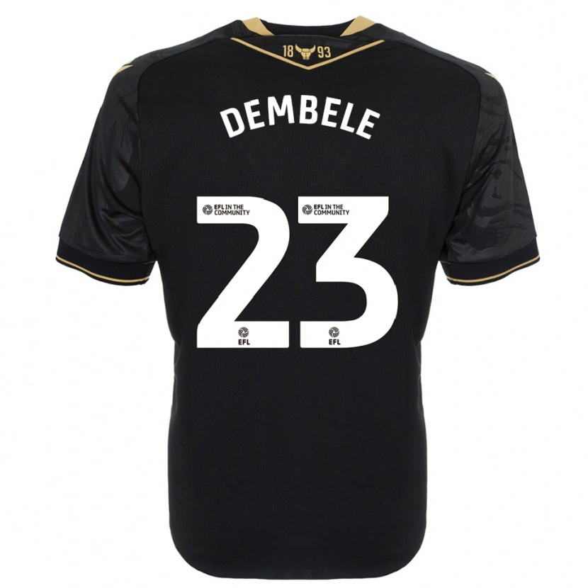 Danxen Mulher Camisola Siriki Dembélé #23 Preto Dourado Alternativa 2025/26 Camisa