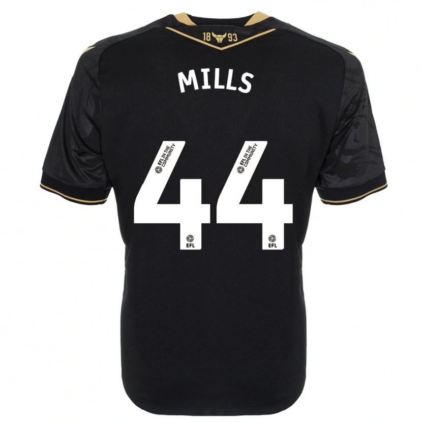 Danxen Mulher Camisola Stanley Mills #44 Preto Dourado Alternativa 2025/26 Camisa