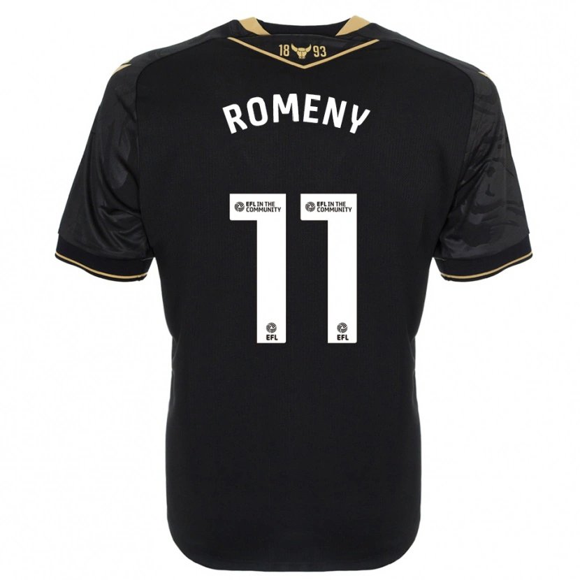 Danxen Mulher Camisola Ole Romeny #11 Preto Dourado Alternativa 2025/26 Camisa