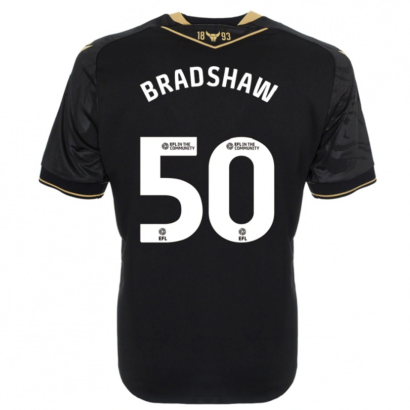 Danxen Mulher Camisola Tom Bradshaw #50 Preto Dourado Alternativa 2025/26 Camisa