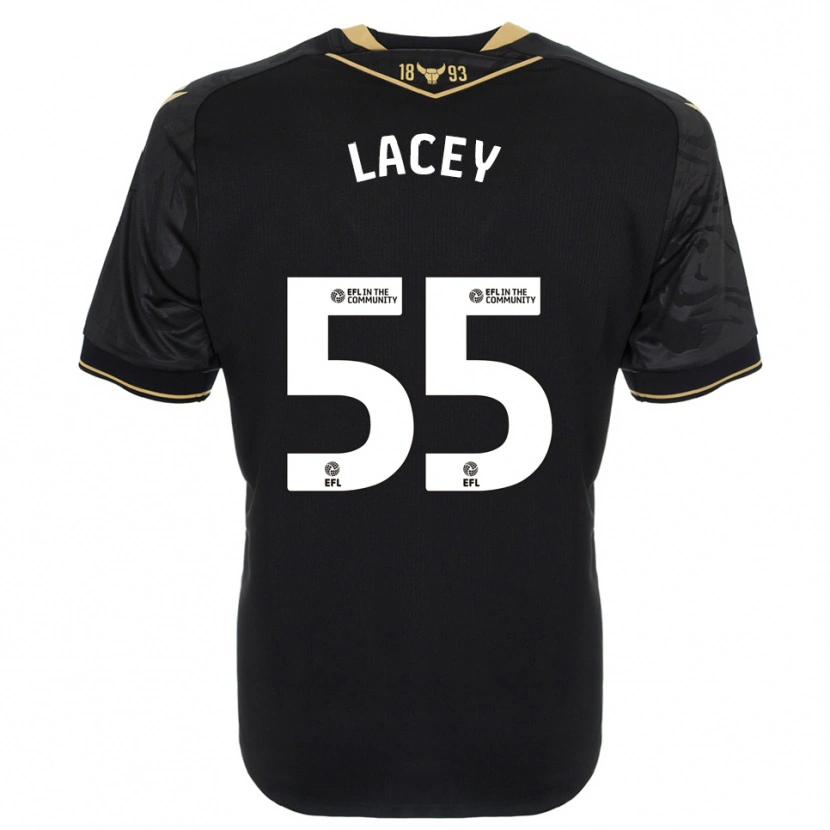 Danxen Mulher Camisola Aaron Lacey #55 Preto Dourado Alternativa 2025/26 Camisa